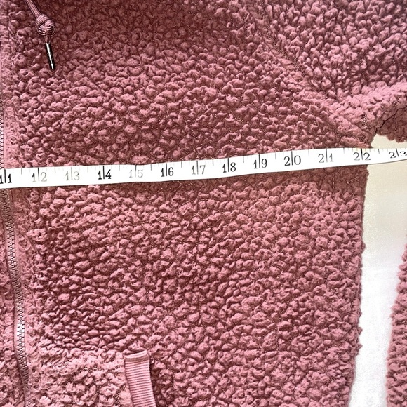 MARC NEW YORK Andrew Marc Teddy Fleece Full Zip Hoodie Jacket in Dried Rose MED - Picture 2 of 11